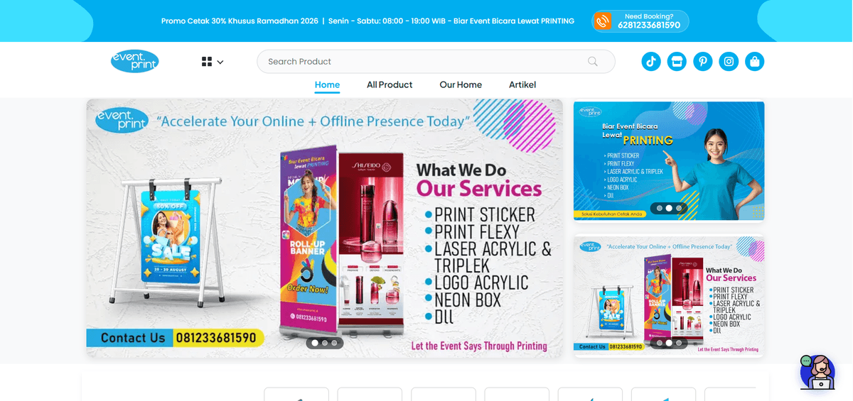 EventPrint – Printing Service Business Website