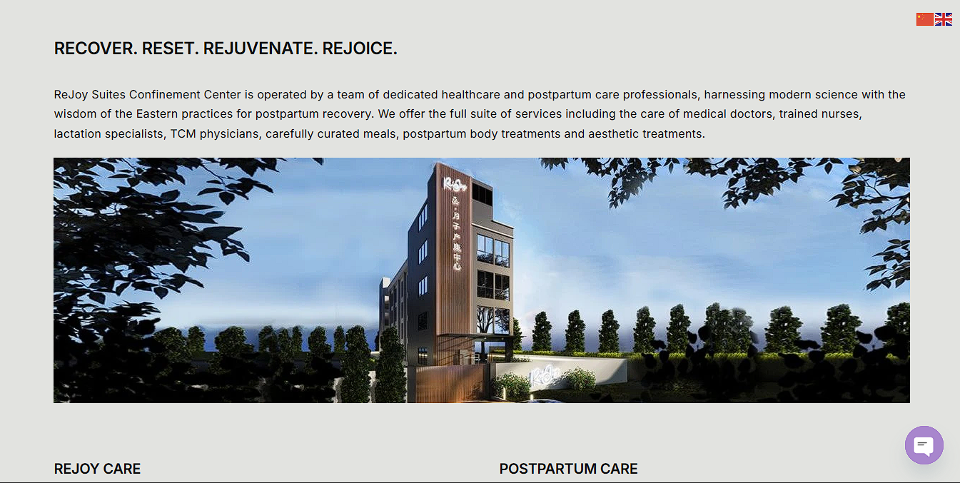 Website Company Profile Re’Joy Suites Singapore screenshot 3
