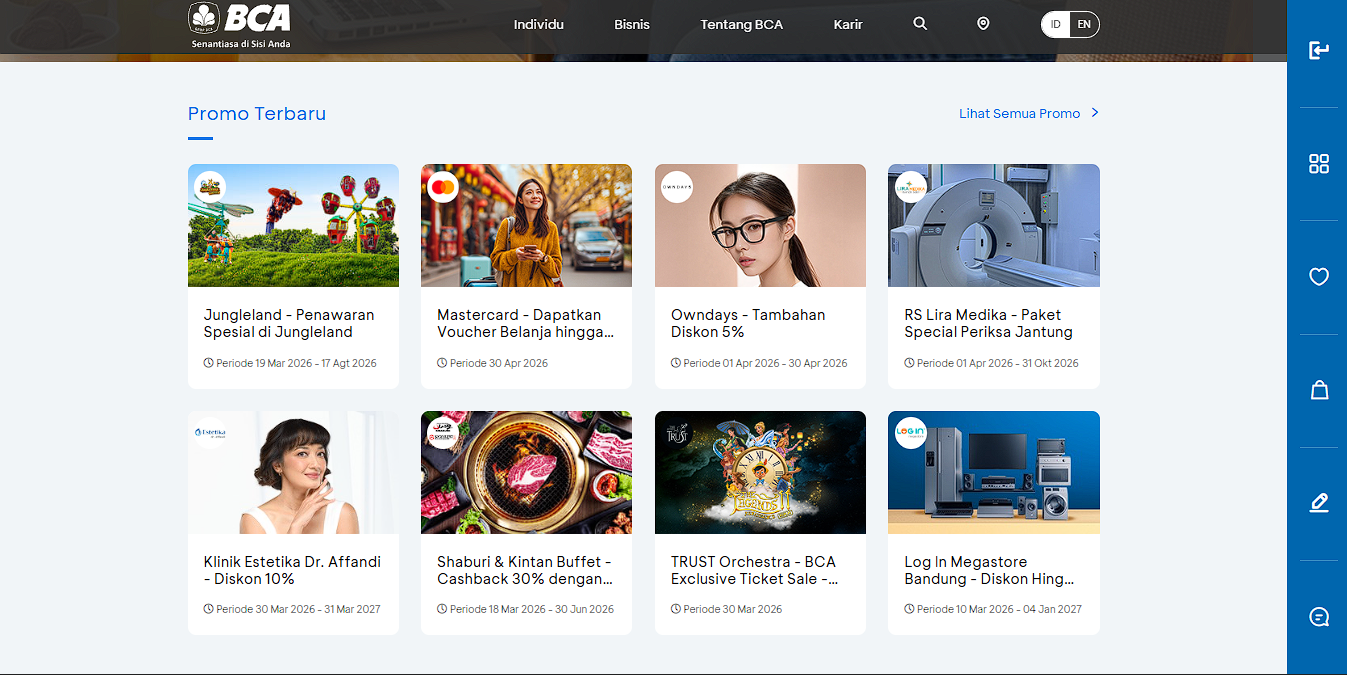 Upgrade UI Landing Pages Website Bank Central Asia screenshot 2