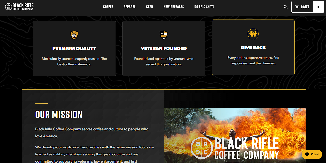 Black Rifle Coffee Co. - High-Performance E-Commerce & Lifestyle Platform screenshot 3