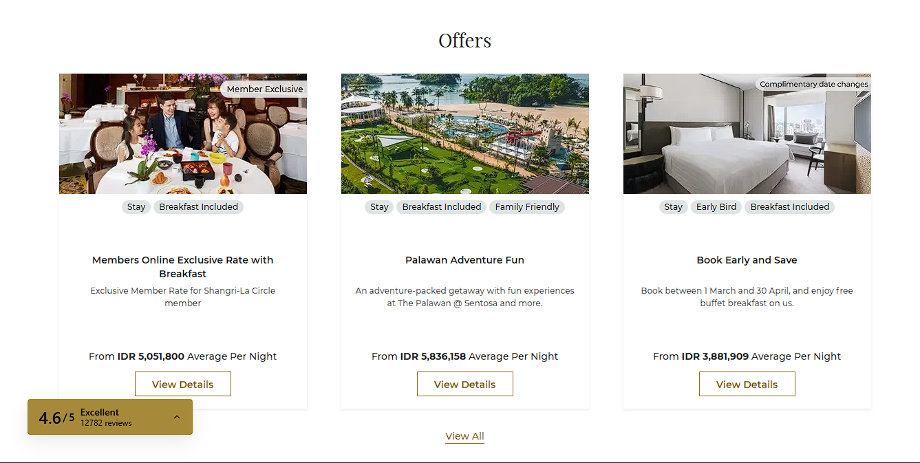 Shangri-La Singapore Official Website Redesign & Optimization screenshot 3