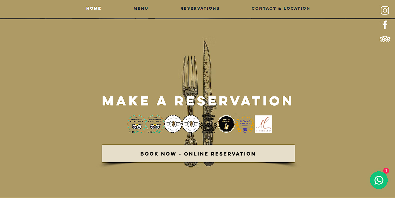 Braseiro Singapore - Authentic French Steakhouse Web Development screenshot 2