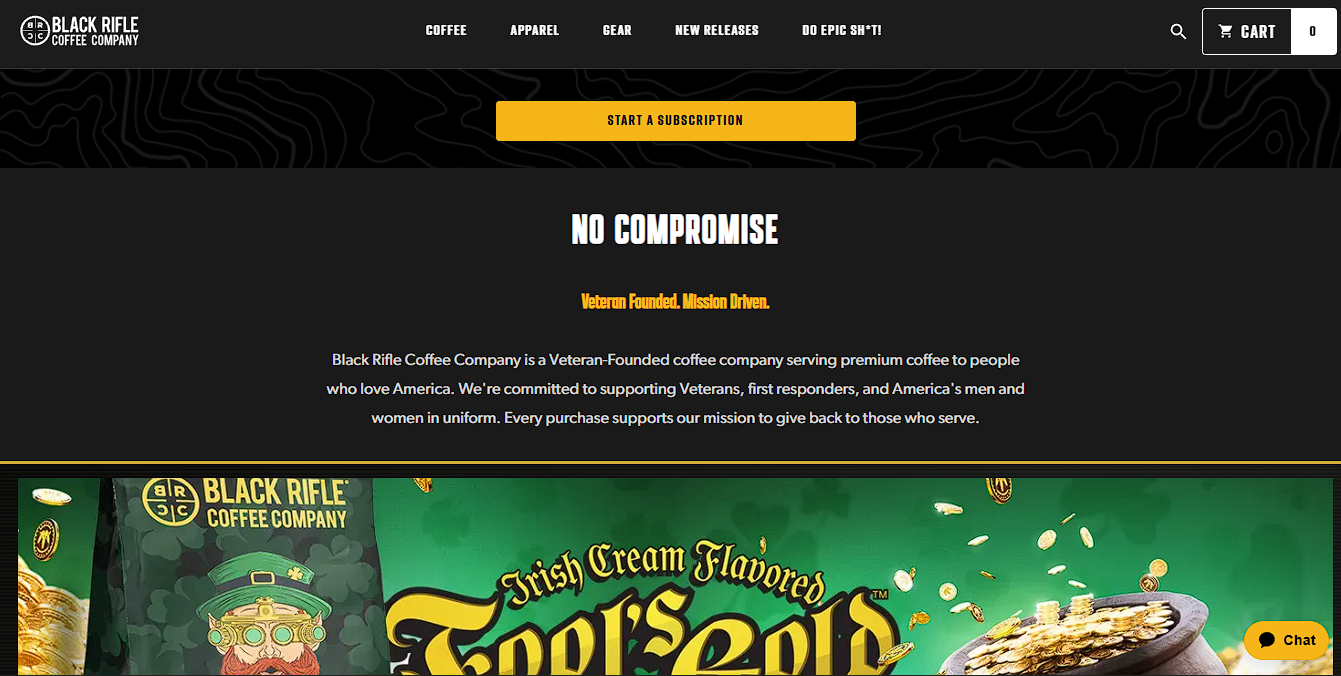 Black Rifle Coffee Co. - High-Performance E-Commerce & Lifestyle Platform screenshot 4