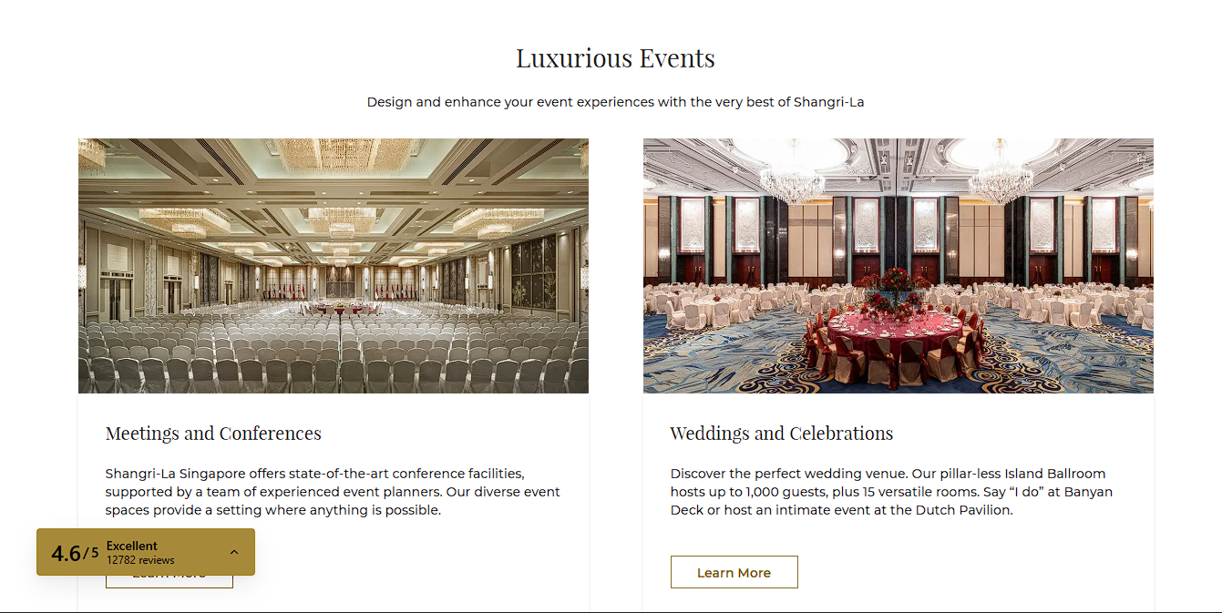 Shangri-La Singapore Official Website Redesign & Optimization screenshot 1